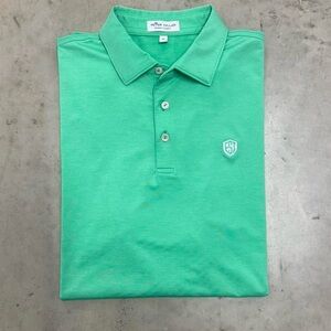 Peter Millar Summer Comfort Performance Golf Polo Green Sz XL